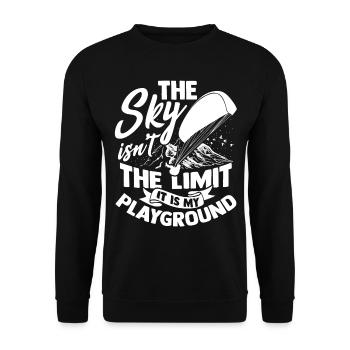 Paragliding parachute paragliding skydive - Unisex Sweatshirt - black - Front - Alina (178cm) & Michal (187cm)