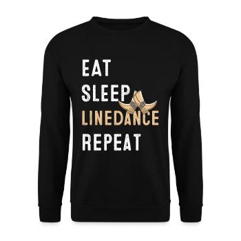 Linedance musique country western danse sport - Sweat-shirt Unisexe - noir - Devant - Alina (178cm) & Michal (187cm)