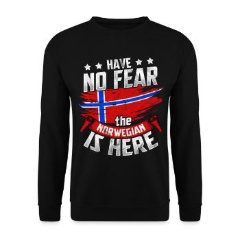 La Norvège honore fièrement les Vikings d'Oslo Nordic North Cape - Sweat-shirt Unisexe - noir - Devant - Alina (178cm) & Michal (187cm)