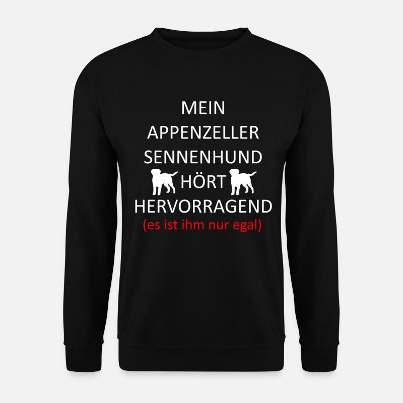 Appenzeller Sennenhund Hunde Sennenhunde - Unisex Pullover - Schwarz