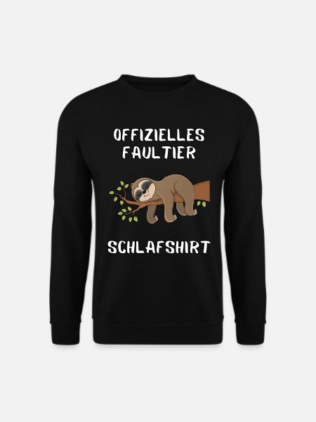 Offizielles Faultier Schlafshirt - Unisex Pullover - Schwarz