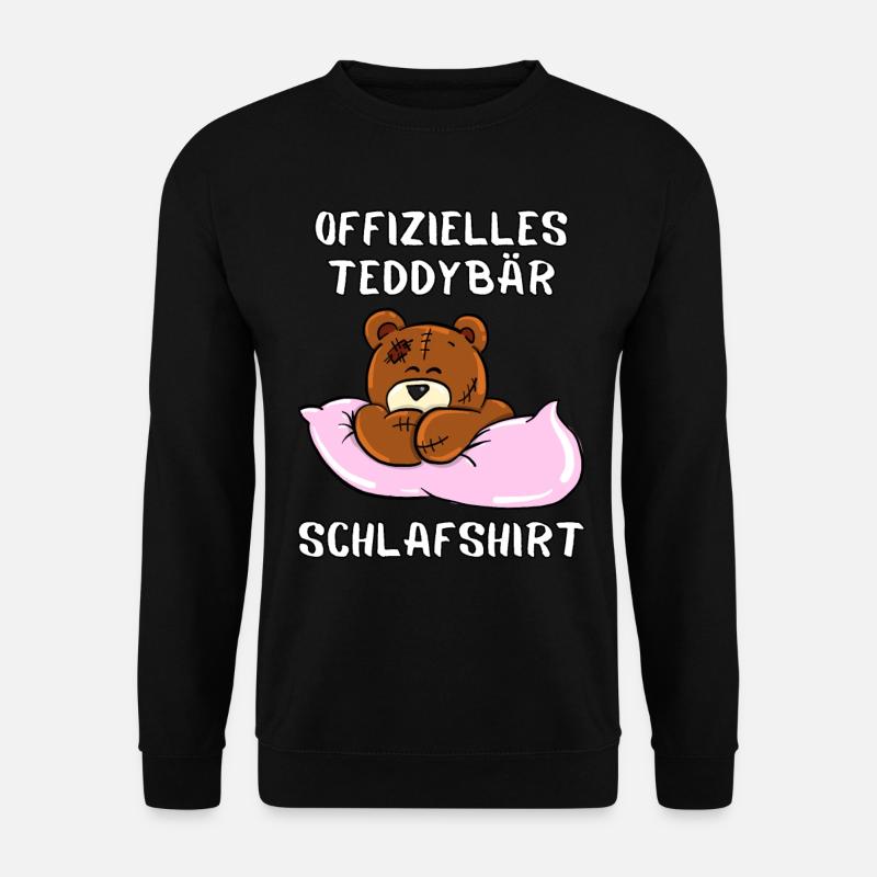 Offizielles Teddybär Schlafshirt - Unisex Pullover - Schwarz