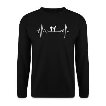 MON CŒUR BAT POUR LA DANSE SWING - Sweat-shirt Unisexe - noir - Devant - Alina (178cm) & Michal (187cm)