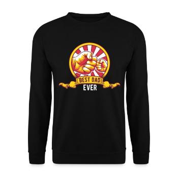 Best Dad Ever - Unisex Sweatshirt - black - Front - Alina (178cm) & Michal (187cm)