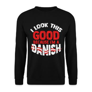 Denmark - Unisex Sweatshirt - black - Front - Alina (178cm) & Michal (187cm)
