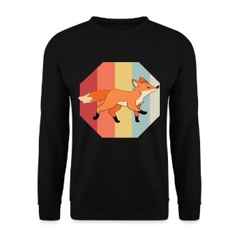 Renard - Sweat-shirt Unisexe - noir - Devant - Alina (178cm) & Michal (187cm)