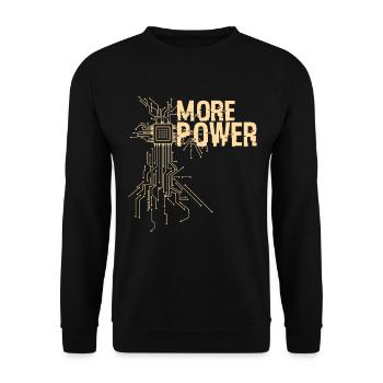 More power hardware engineer design - Unisex Sweatshirt - black - Front - Alina (178cm) & Michal (187cm)