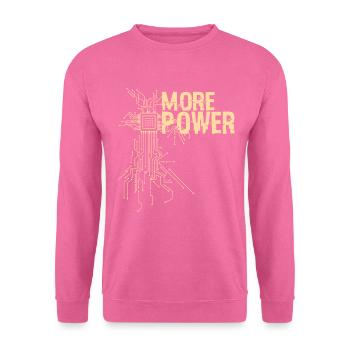 More power hardware engineer design - Unisex Sweatshirt - pink - Front