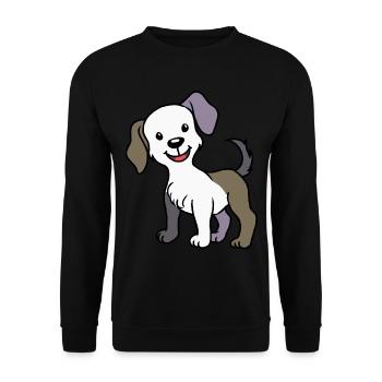 Hund Gassi Hundehalter Haustiere Köter Tierheim - Unisex Pullover - Schwarz - Vorne - Alina (178cm) & Michal (187cm)