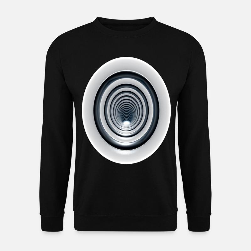 3D-Vortex Effect mit Wirbel / 3D Effekt Strudel - Unisex Pullover - Schwarz