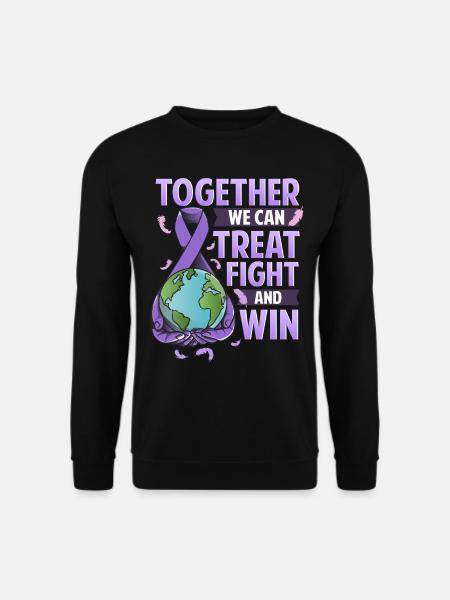 Krebs Bewusstsein Krebsvorsorge Weltkrebstag - Unisex Pullover - Schwarz