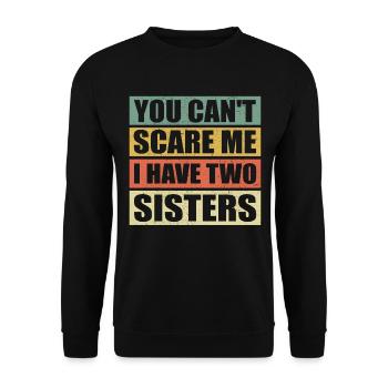 Bruder Geschenk lustig Geburtstag Geschenkidee - Unisex Pullover - Schwarz - Vorne - Alina (178cm) & Michal (187cm)