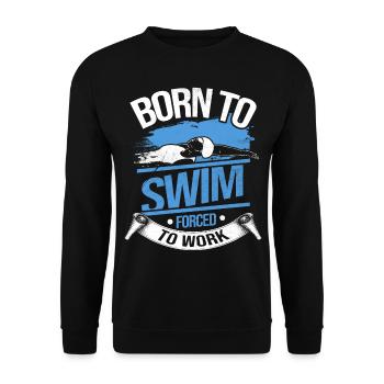 Swimming diving swimming pool outdoor swimming pool water sea - Unisex Sweatshirt - black - Front - Alina (178cm) & Michal (187cm)