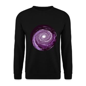 Wormhole in space - Unisex Sweatshirt - black - Front - Alina (178cm) & Michal (187cm)