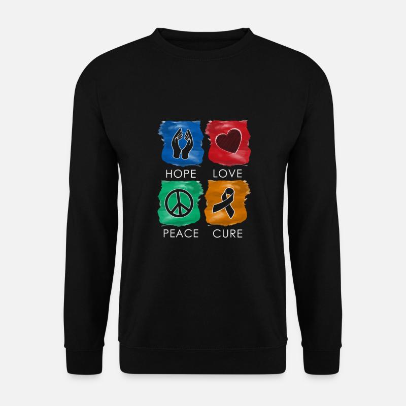 Hope Love Peace Cure Leucémie - Sweat-shirt Unisexe - noir