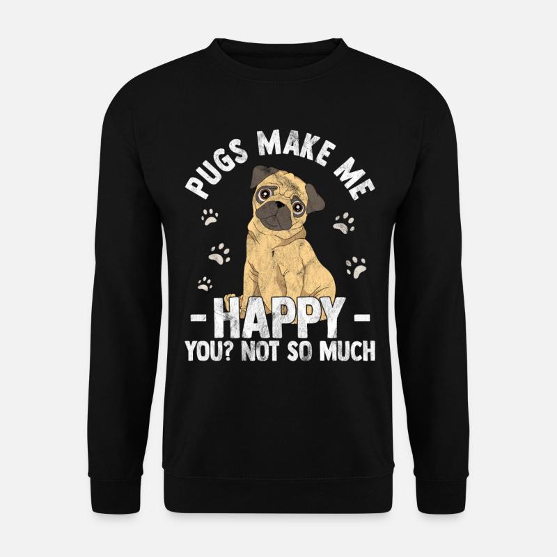 Mops - Unisex Pullover - Schwarz