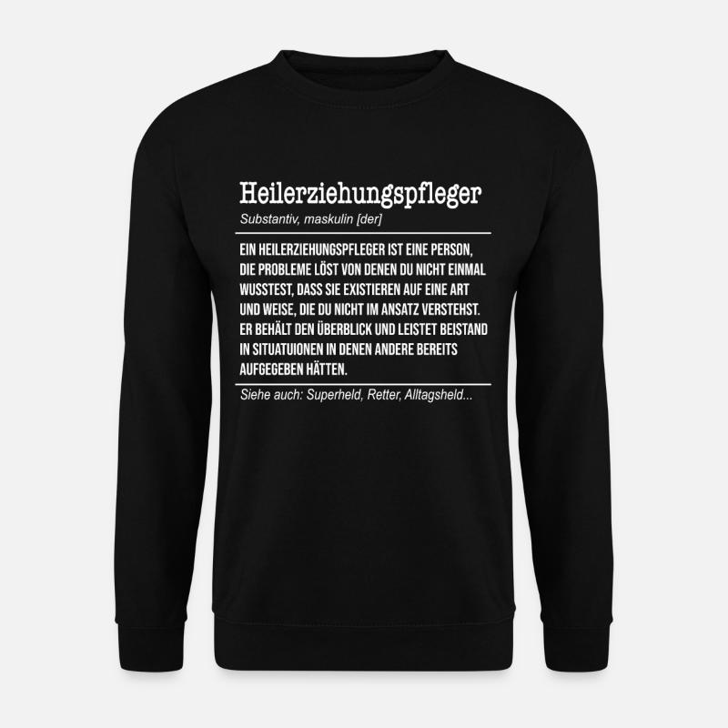 Heilerziehungspfleger Definition - Unisex Pullover - Schwarz