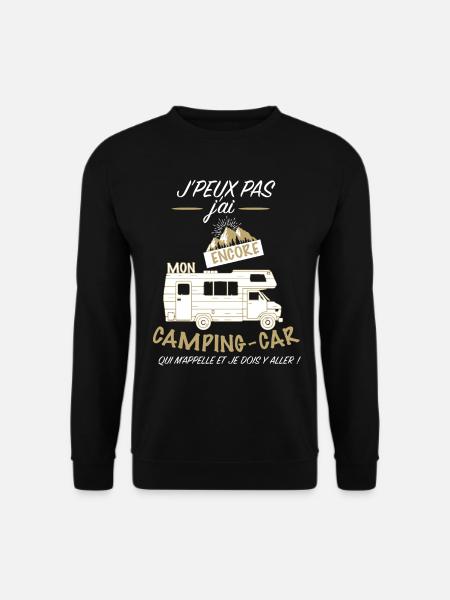 Camping car qui m appelle T-shirt Humour - Sweat-shirt Unisexe - noir