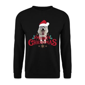 Dog Owners Christmas Gift - Unisex Sweatshirt - black - Front - Alina (178cm) & Michal (187cm)