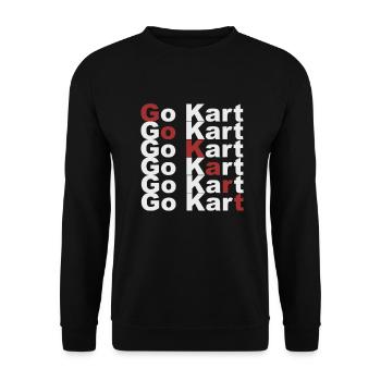 Kart karting Kart karting Kart karting - Sweat-shirt Unisexe - noir - Devant - Alina (178cm) & Michal (187cm)