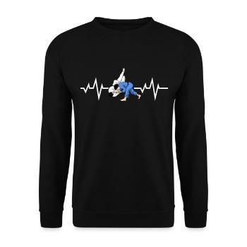 Judo Kampfsport Kampfkunst Judoka - Unisex Pullover - Schwarz - Vorne - Alina (178cm) & Michal (187cm)
