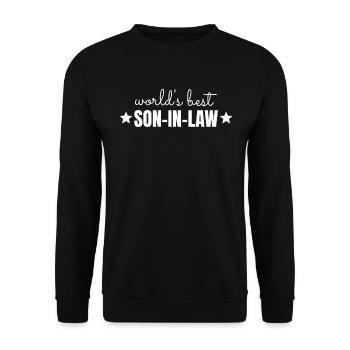 Son-in-law Family beautiful saying gift - Unisex Sweatshirt - black - Front - Alina (178cm) & Michal (187cm)