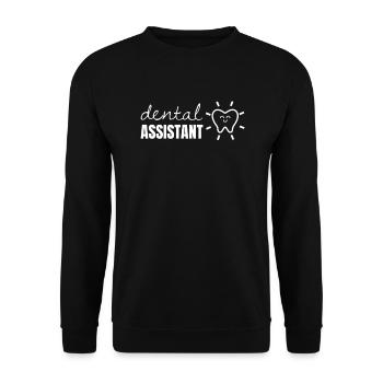 Dentist assistant helper teeth gift - Unisex Sweatshirt - black - Front - Alina (178cm) & Michal (187cm)