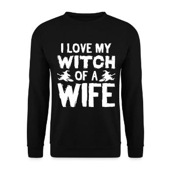 Épouse mariage saint valentin anniversaire de mariage - Sweat-shirt Unisexe - noir - Devant - Alina (178cm) & Michal (187cm)