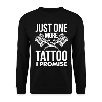 Tatouage tatouage anniversaire cadeau de Noël - Sweat-shirt Unisexe - noir - Devant - Alina (178cm) & Michal (187cm)
