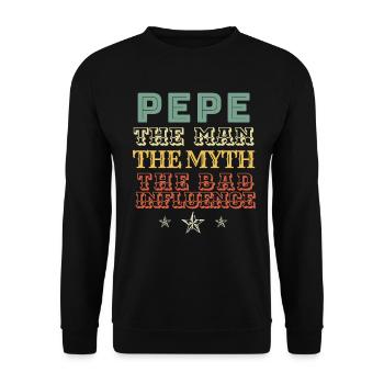 Soccer PEPE - Unisex Pullover - Schwarz - Vorne - Alina (178cm) & Michal (187cm)