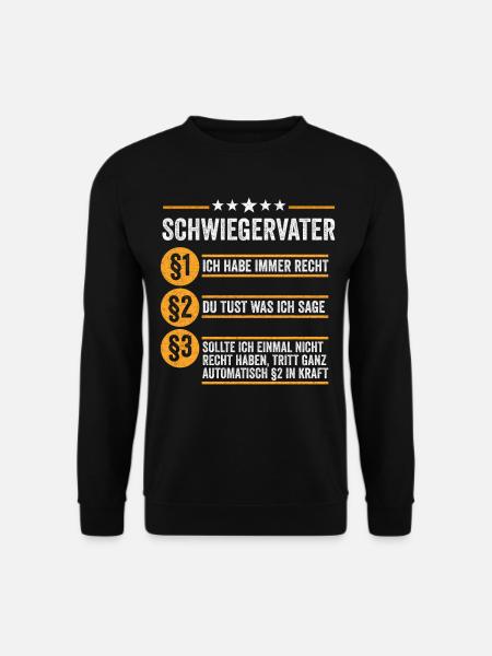 Schwiegervater Schwiegereltern Schwiegerpapa Lusti - Unisex Pullover - Schwarz