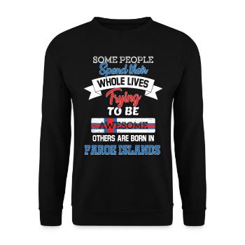 Né aux îles Féroé - Sweat-shirt Unisexe - noir - Devant - Alina (178cm) & Michal (187cm)