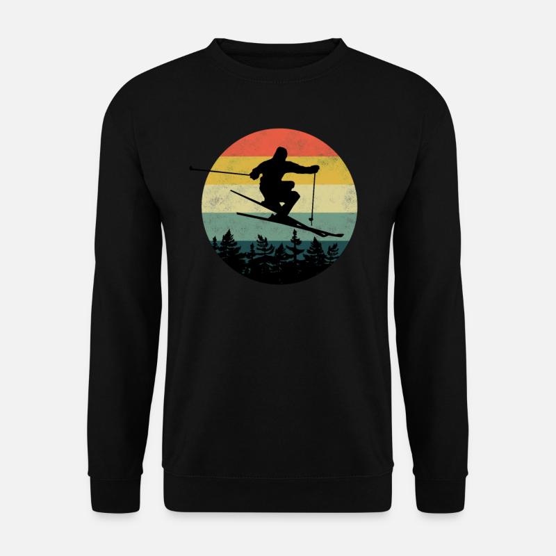 Ski Freeride Wintersport Skifahren Freeride Powder - Unisex Pullover - Schwarz