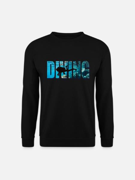 Diving Taucher im Wasser - Unisex Pullover - Schwarz