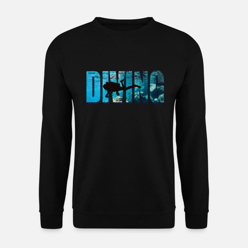 Diving Taucher im Wasser - Unisex Pullover - Schwarz