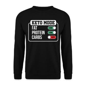 Diet Avocado Keto Gift - Unisex Sweatshirt - black - Front - Alina (178cm) & Michal (187cm)