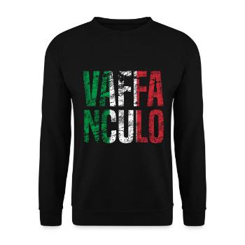 Vaffanculo dicton italien - cadeau de l'Italie - Sweat-shirt Unisexe - noir - Devant - Alina (178cm) & Michal (187cm)