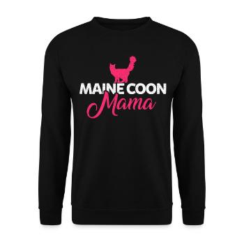 Maine Coon Cats Mom Mothers Day Gift - Unisex Sweatshirt - black - Front - Alina (178cm) & Michal (187cm)