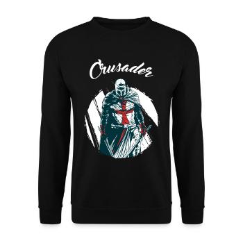 Crusader Tempel Templer Maurer Geschenk Weihnacht - Unisex Pullover - Schwarz - Vorne - Alina (178cm) & Michal (187cm)