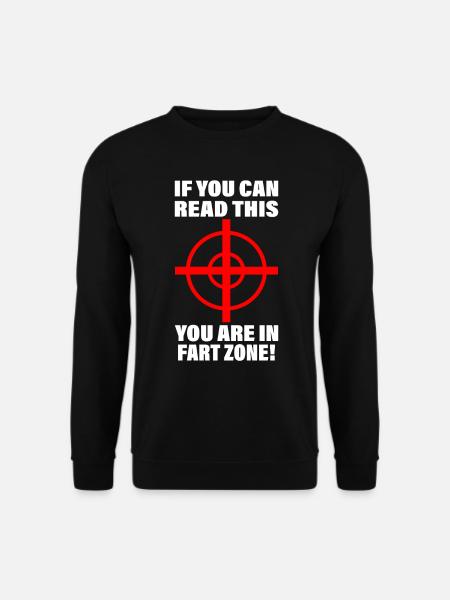 Furz Zone Furzzone Fart Zone Lustiger Spruch - Unisex Pullover - Schwarz