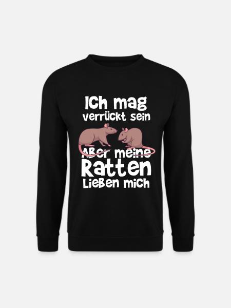 Ratte Nagetier Rattenbesitzer Geschenk - Unisex Pullover - Schwarz