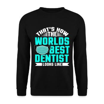 Zahnarzt - Unisex Pullover - Schwarz - Vorne - Alina (178cm) & Michal (187cm)