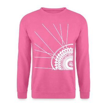 Motif de bicyclette - Sweat-shirt Unisexe - rose - Devant