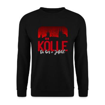 Kölle do bes e Jeföhl - Stadt Köln am Rhein - Unisex Pullover - Schwarz - Vorne - Alina (178cm) & Michal (187cm)