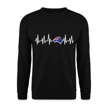 Australia - Unisex Sweatshirt - black - Front - Alina (178cm) & Michal (187cm)