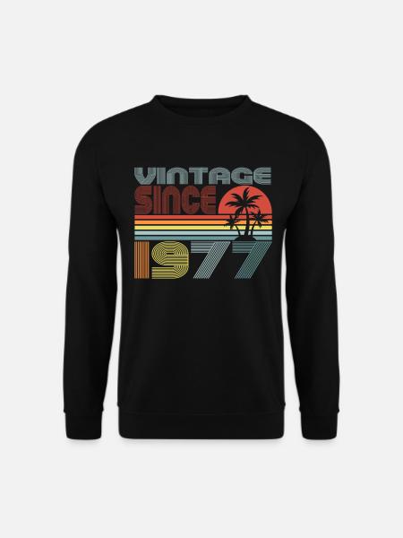 Vintage depuis 1977 - 43e anniversaire - Sweat-shirt Unisexe - noir