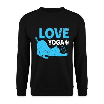 Yoga Yoga Women Yoga outfit Yoga sayings - Unisex Sweatshirt - black - Front - Alina (178cm) & Michal (187cm)