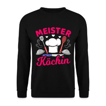 Meisterköchin Kochen Köchin Sterneköchin Küche - Unisex Pullover - Schwarz - Vorne - Alina (178cm) & Michal (187cm)