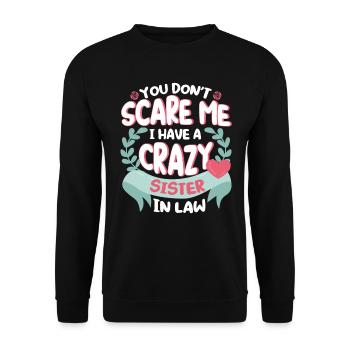 Daughter in law son in law brother in law gift - Unisex Sweatshirt - black - Front - Alina (178cm) & Michal (187cm)