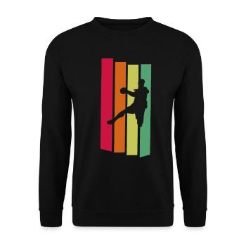 Joueur de handball - handball - Sweat-shirt Unisexe - noir - Devant - Alina (178cm) & Michal (187cm)